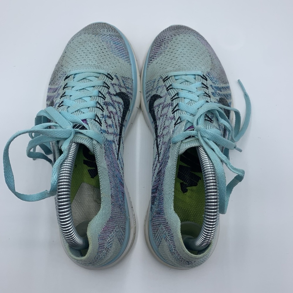 Nike Free 4.0 Flyknit Women's Size 8 Running Shoes Blue Lagoon - Picture 5 of 8